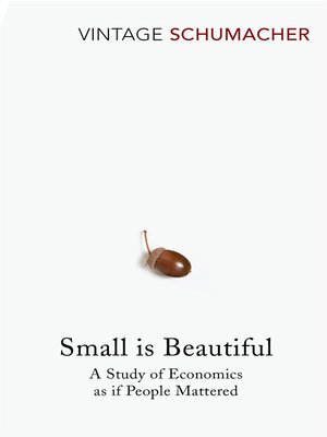 cover image of Small is Beautiful